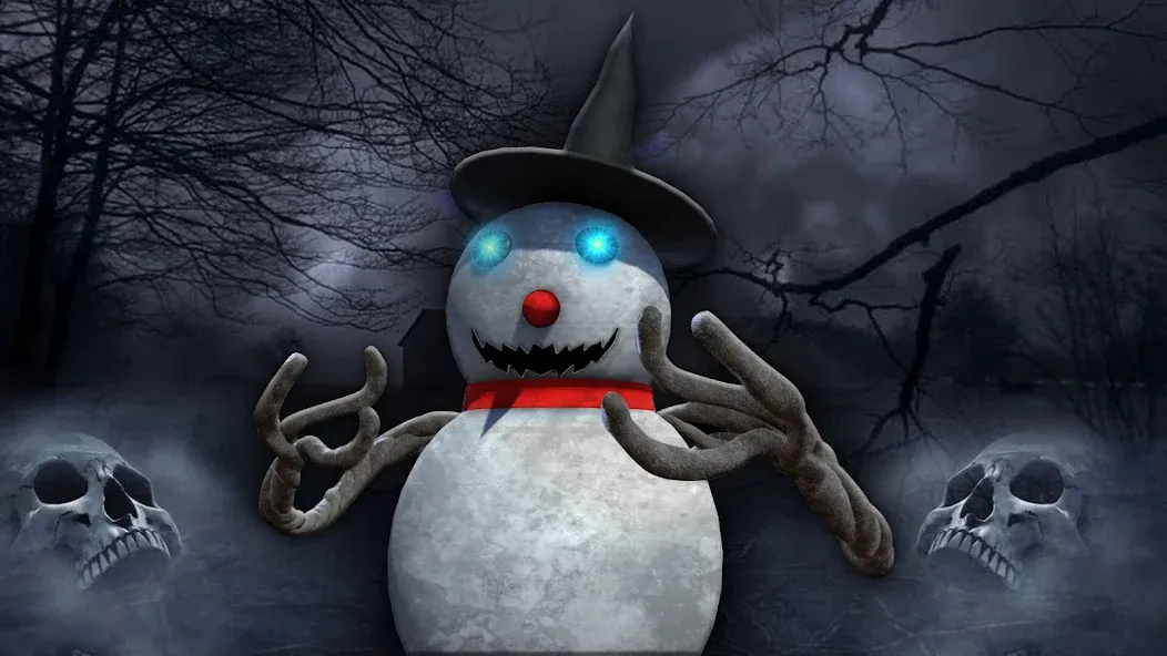 Evil Scary Snowman  Games 3d (Ивил Скари Сноумэн Геймс 3д)  [МОД Бесконечные монеты] Screenshot 1