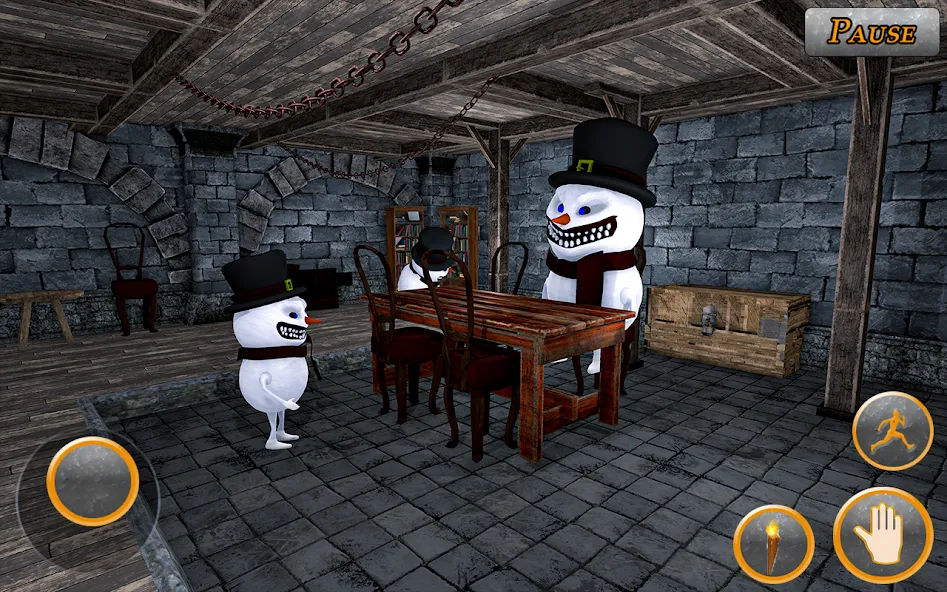 Evil Scary Snowman  Games 3d (Ивил Скари Сноумэн Геймс 3д)  [МОД Бесконечные монеты] Screenshot 4