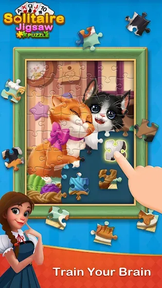 Solitaire Jigsaw Puzzle (Солитер Пазл)  [МОД Unlocked] Screenshot 1