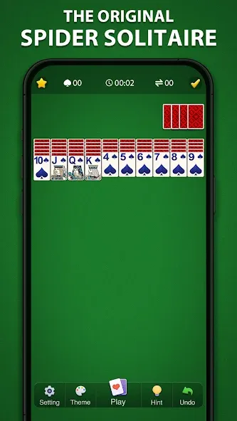 Spider Solitaire Classic  [МОД Menu] Screenshot 1