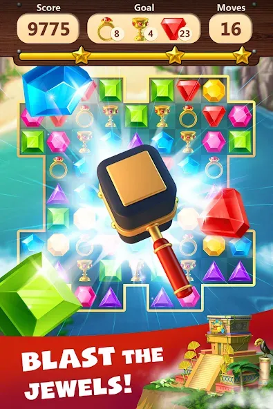 Jewels Planet - Match 3 Puzzle  [МОД Бесконечные деньги] Screenshot 2