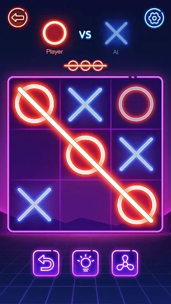 Tic Tac Toe 2 Player: XOXO  [МОД Бесконечные монеты] Screenshot 1