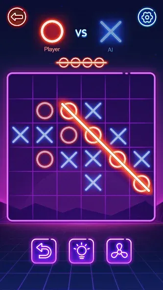 Tic Tac Toe 2 Player: XOXO  [МОД Бесконечные монеты] Screenshot 2