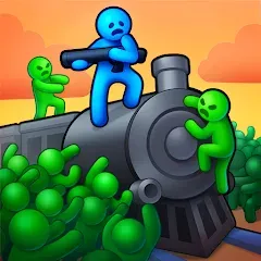 Взломанная Train Defense: Zombie Game (Трейн Дефенс)  [МОД Много денег] - последняя версия apk на Андроид