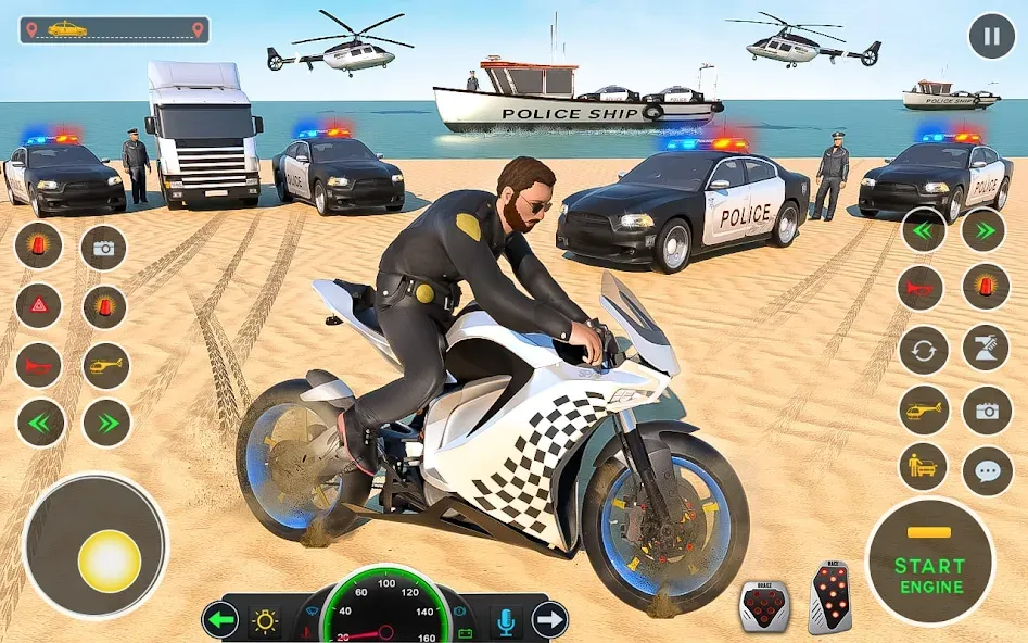 Police Car Driving: Car Games (ЮС Полис Кар Транспорт Трак)  [МОД Бесконечные монеты] Screenshot 2