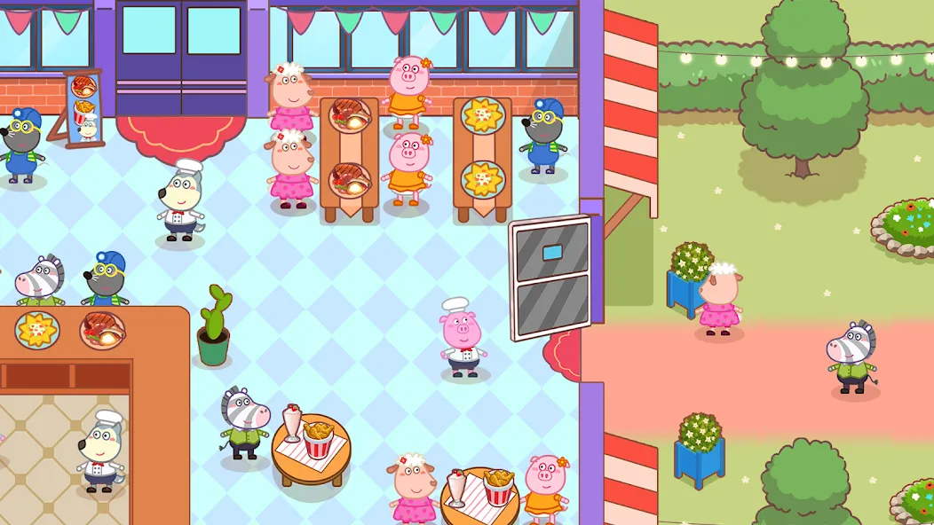 Wolfoo Snack Bar, Restaurant  [МОД Бесконечные деньги] Screenshot 1